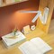 Double Head Desk Lamp with Large Lighting Range,Mini Lamp for Small Spaces,Rechargeable Foldable and Portable Desk Lamp with USB-C Cable for Travelling,Small Desk Lamp for College Dorm, White